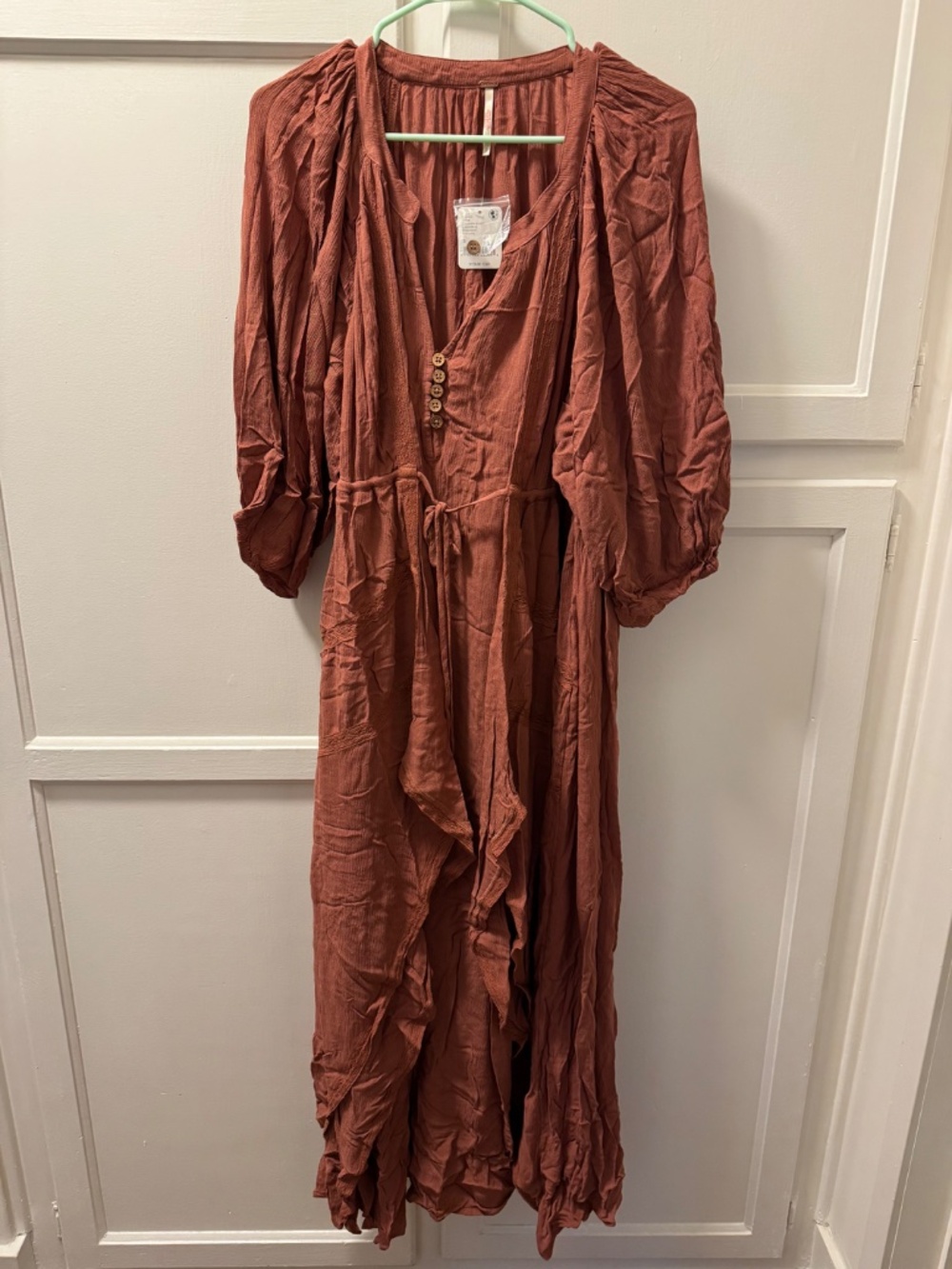 Free People Plenty of Love Maxi Dress in Brick / Clay Color - Size Small - Picture 2 of 7